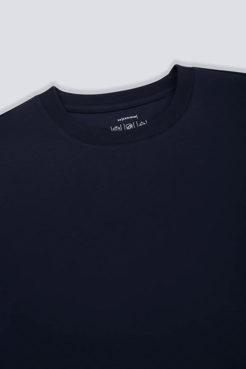 InstantCool Jersey Crew Neck T-Shirt | Navy NYE009
