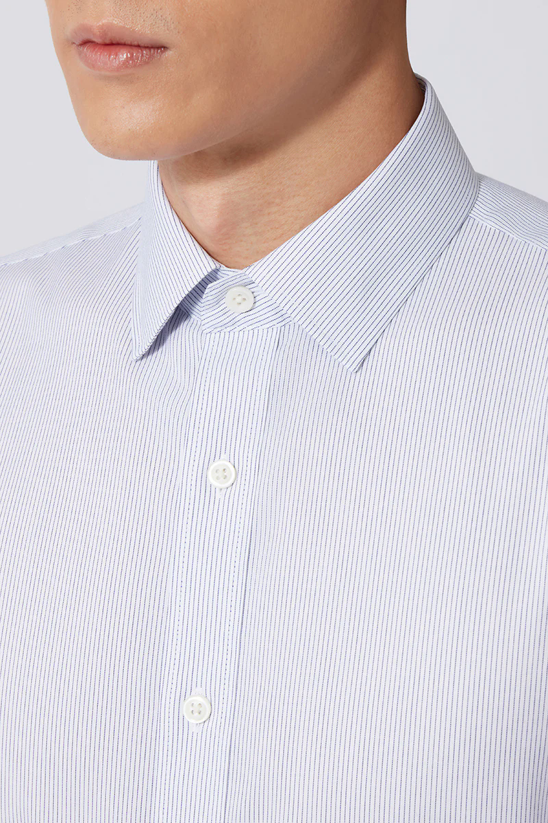 Wrinkle-Free Pinpoint Oxford Dress Shirt | Navy Stripes 1143NZ Wrinkle-Free Pinpoint Oxford Dress Shirt | Navy Stripes 1143NZ