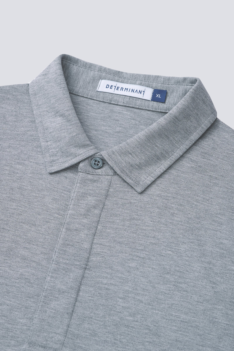 Supreme Cotton-Silk Pique Polo | Grey BC5028 Supreme Cotton-Silk Pique Polo | Grey BC5028