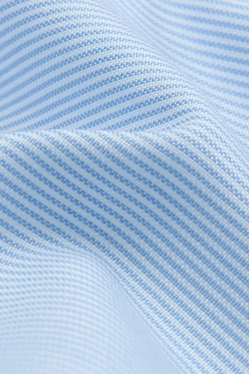 Wrinkle-Free Pinpoint Oxford Dress Shirt | Light Blue Stripes 1581NZ Wrinkle-Free Pinpoint Oxford Dress Shirt | Light Blue Stripes 1581NZ