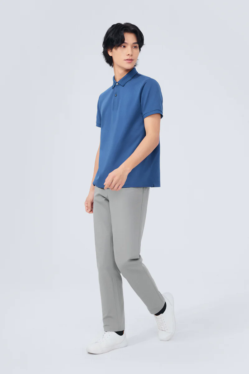 Super Soft Pique Tipped Polo | Blue NYE075 Super Soft Pique Tipped Polo | Blue NYE075