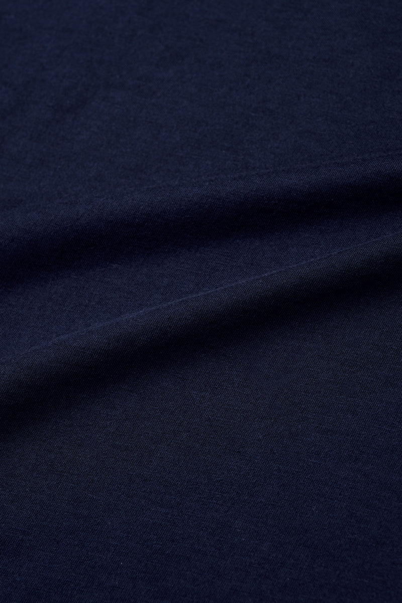 Supreme Cotton-Silk Crew Neck T-Shirt | Navy NYYD01 Supreme Cotton-Silk Crew Neck T-Shirt | Navy NYYD01