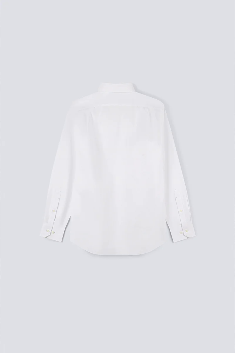 Wrinkle-Free Pinpoint Oxford Pocket Dress Shirt | White WH001Z