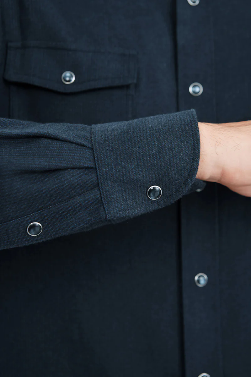 HeatGuard Casual Shirt Jacket | Navy Semi Plain 6099NZ HeatGuard Casual Shirt Jacket | Navy Semi Plain 6099NZ