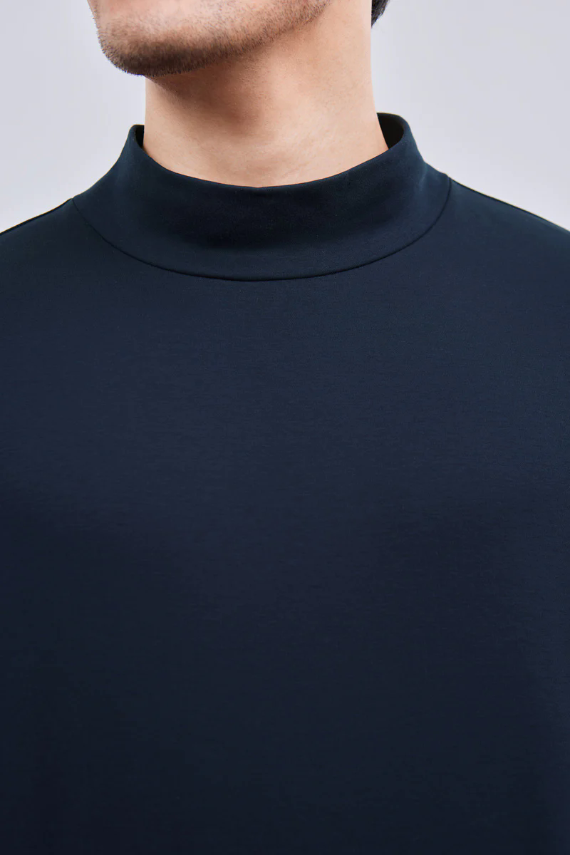 HeatGuard Mock Neck Long Sleeve T-Shirt | Navy NNY096 HeatGuard Mock Neck Long Sleeve T-Shirt | Navy NNY096