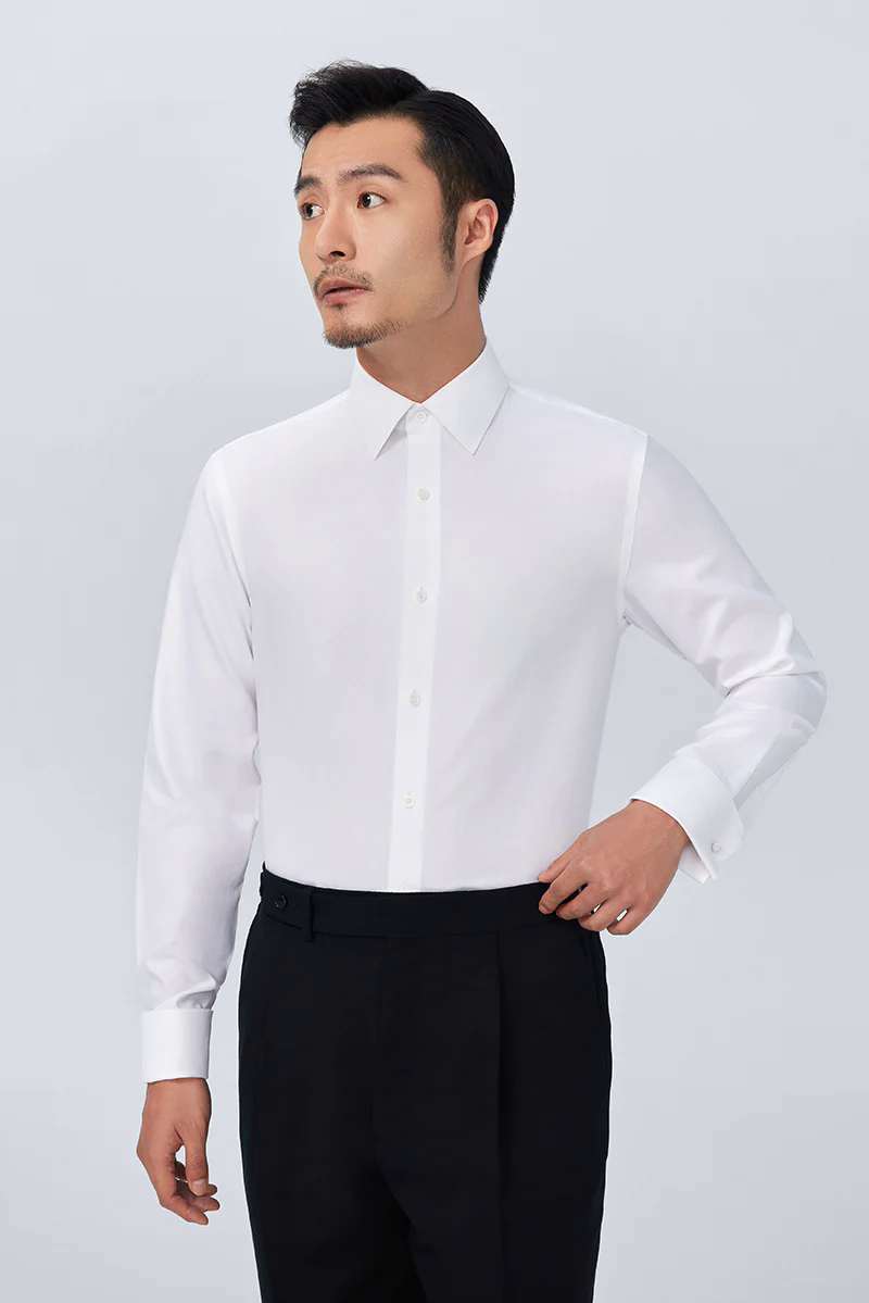 Supreme Cotton French Cuff Dress Shirt | White WH001Z