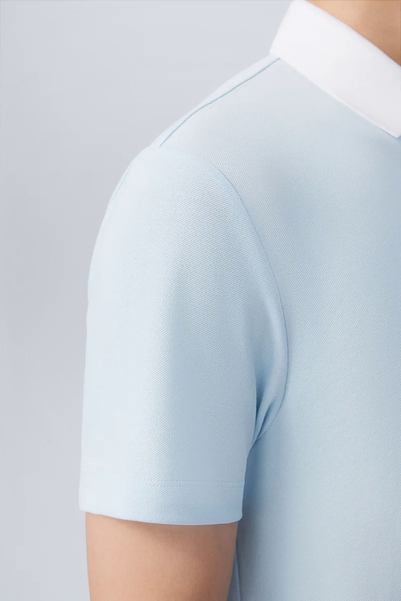 Pique Contrast Collar Polo | Light Blue BLE237 Pique Contrast Collar Polo | Light Blue BLE237