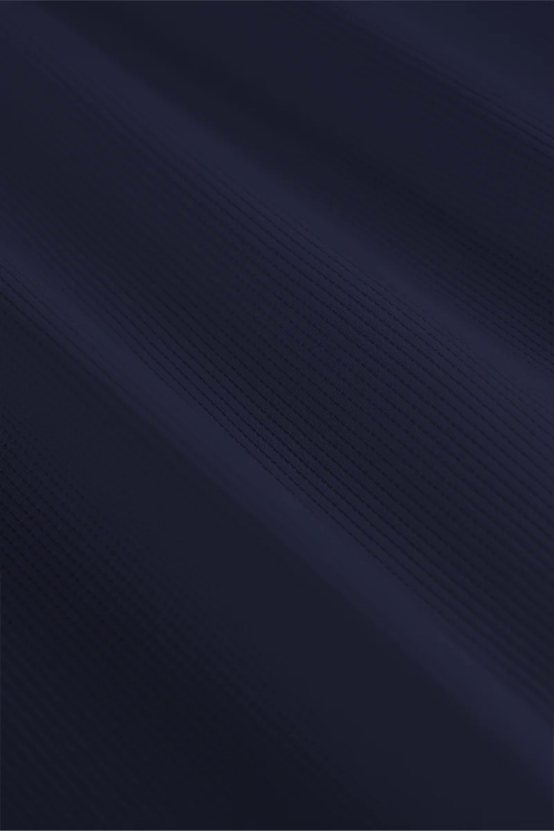 Waffle Crew Neck T-Shirt | Navy NNY096