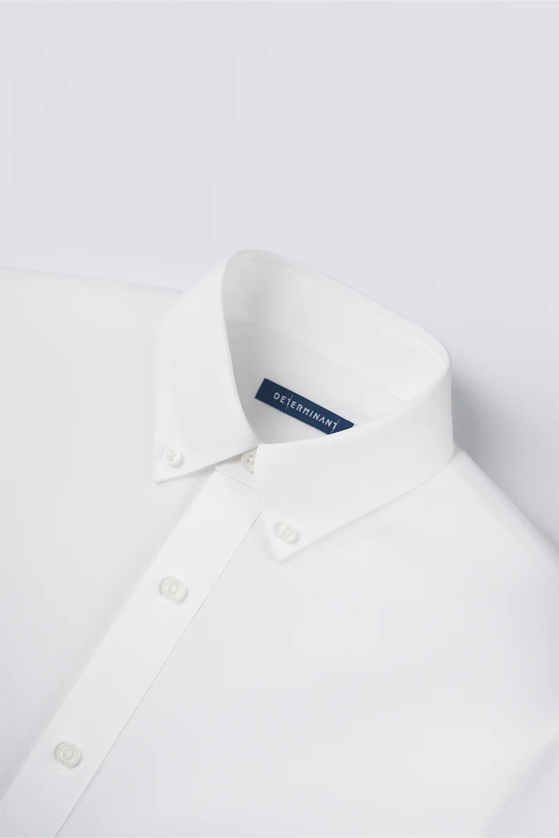 Wrinkle-Free Poplin Button-Down Dress Shirt | White WH001Z