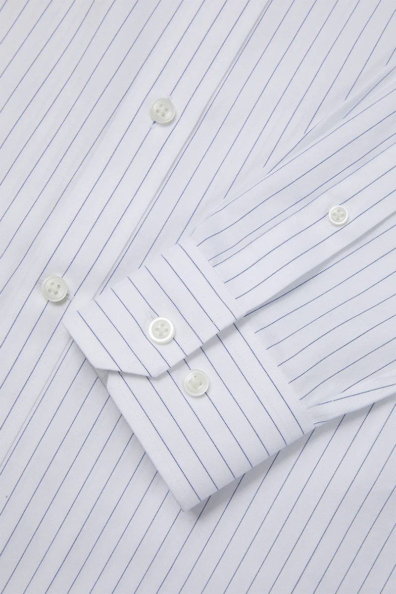 Wrinkle-Free Pinpoint Oxford Dress Shirt | Blue Stripes 9566DK Wrinkle-Free Pinpoint Oxford Dress Shirt | Blue Stripes 9566DK
