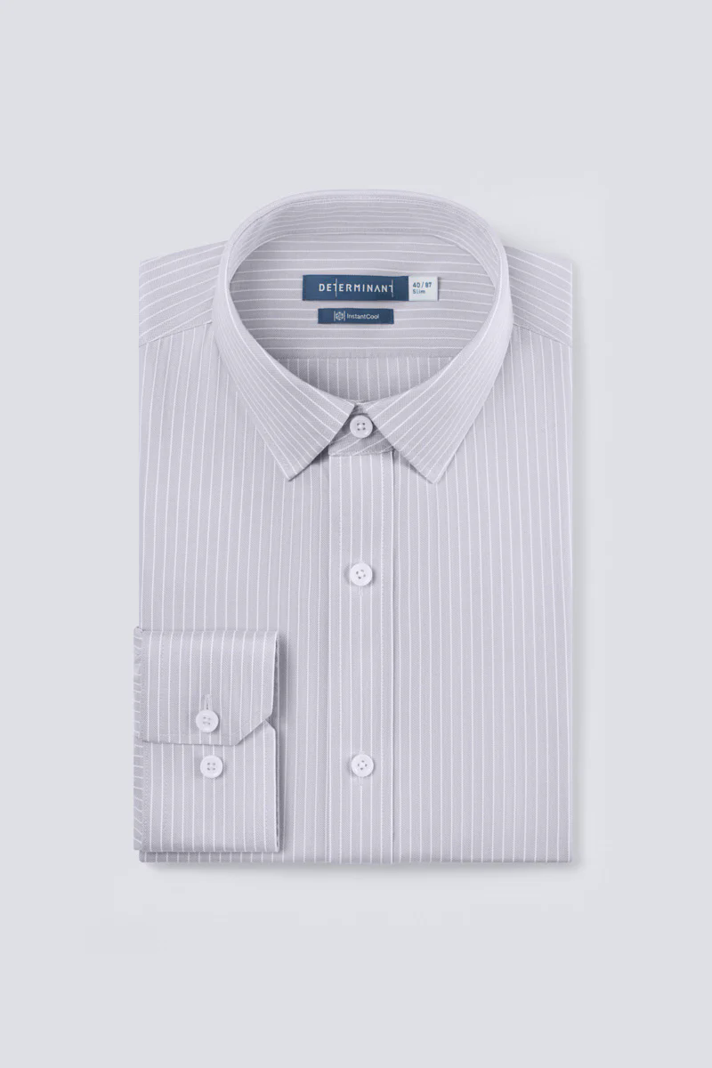 InstantCool Dobby Dress Shirt | Grey Stripes 19390N InstantCool Dobby Dress Shirt | Grey Stripes 19390N