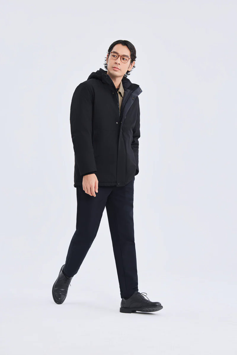 Graphene-Lined Down Parka Jacket | Black BKFD01 Graphene-Lined Down Parka Jacket | Black BKFD01