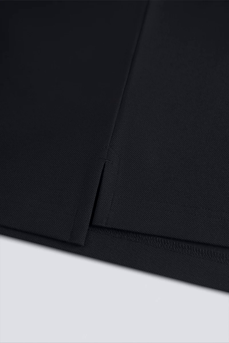 3-Button Pique Polo | Black BKFD01 3-Button Pique Polo | Black BKFD01
