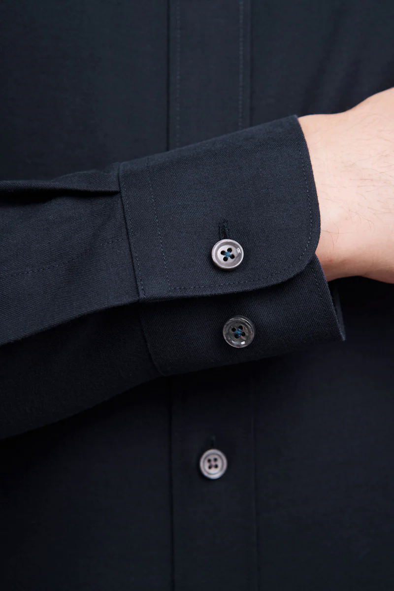 Supreme Cotton-Yak Twill Dress Shirt | Navy 0373DK Supreme Cotton-Yak Twill Dress Shirt | Navy 0373DK