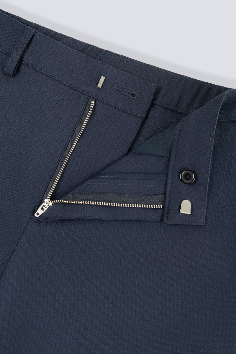 CottonSTRETCH Lightweight Knit Smart Pants | Navy NNY096