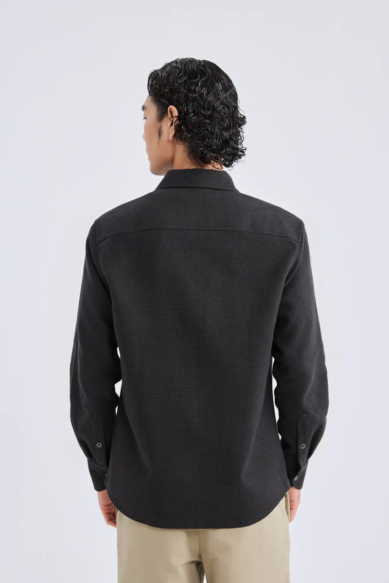 HeatGuard Casual Shirt Jacket | Brown Semi Plain 6098NZ HeatGuard Casual Shirt Jacket | Brown Semi Plain 6098NZ
