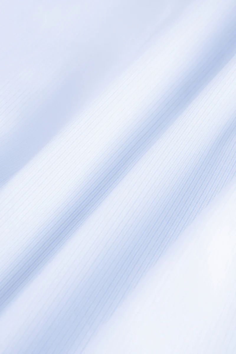 Supreme Cotton-Silk Twill Dress Shirt | Light Blue Stripes 15902N