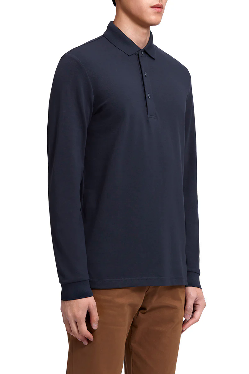 Pique Long Sleeve Polo | Charcoal GYE164 Pique Long Sleeve Polo | Charcoal GYE164