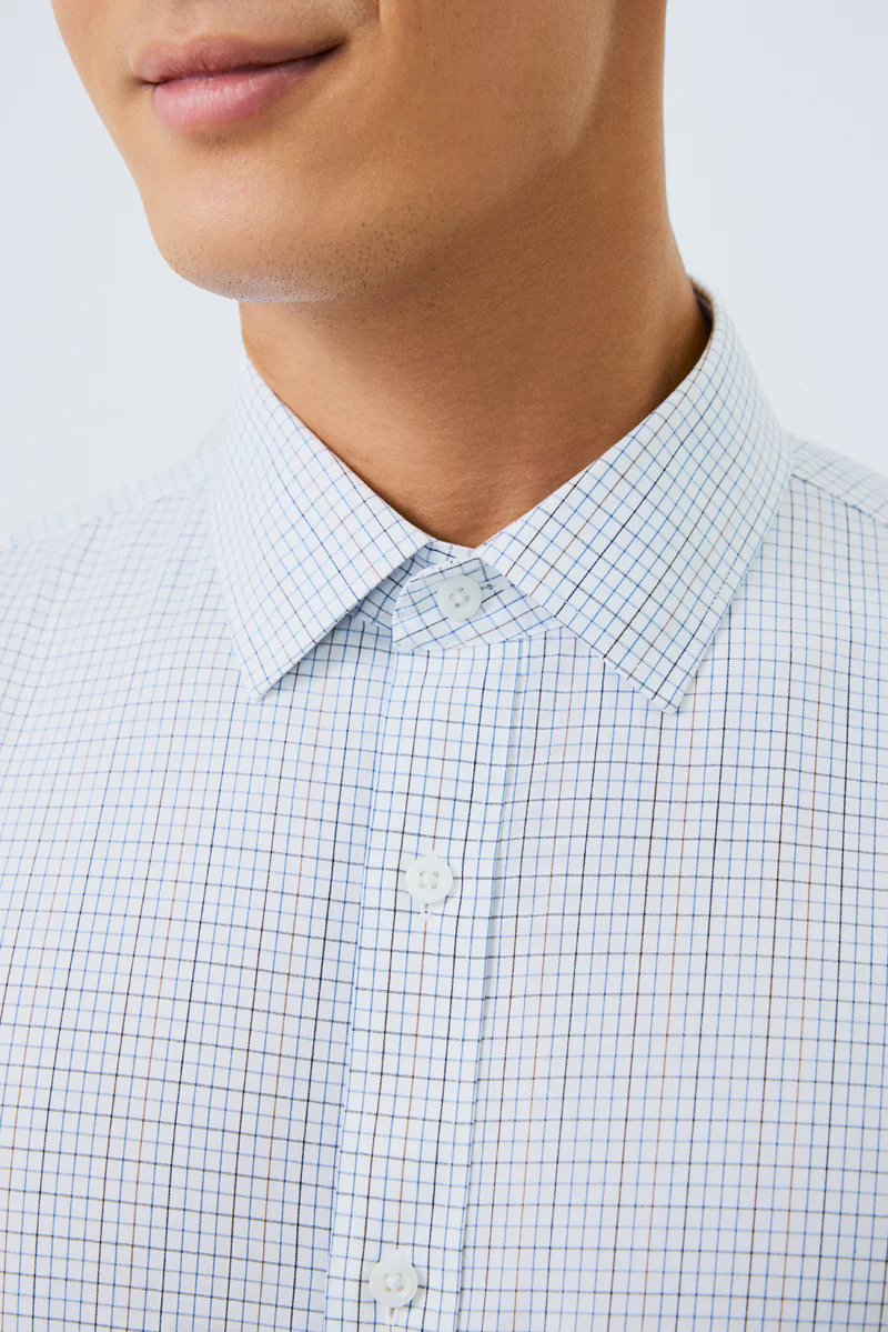 Waterless Dye Dress Shirt | White Multi-Check 20812N Waterless Dye Dress Shirt | White Multi-Check 20812N