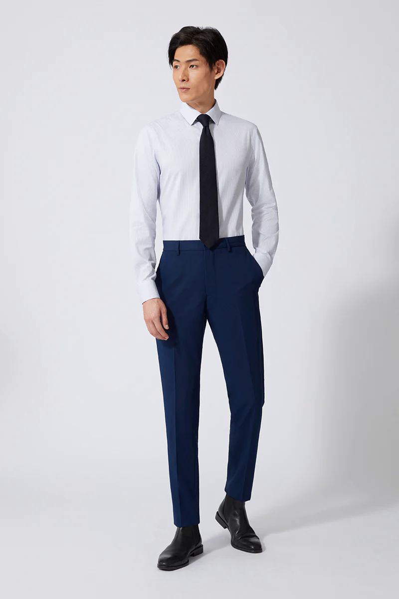 Wrinkle-Free Pinpoint Oxford Dress Shirt | Navy Stripes 1143NZ Wrinkle-Free Pinpoint Oxford Dress Shirt | Navy Stripes 1143NZ