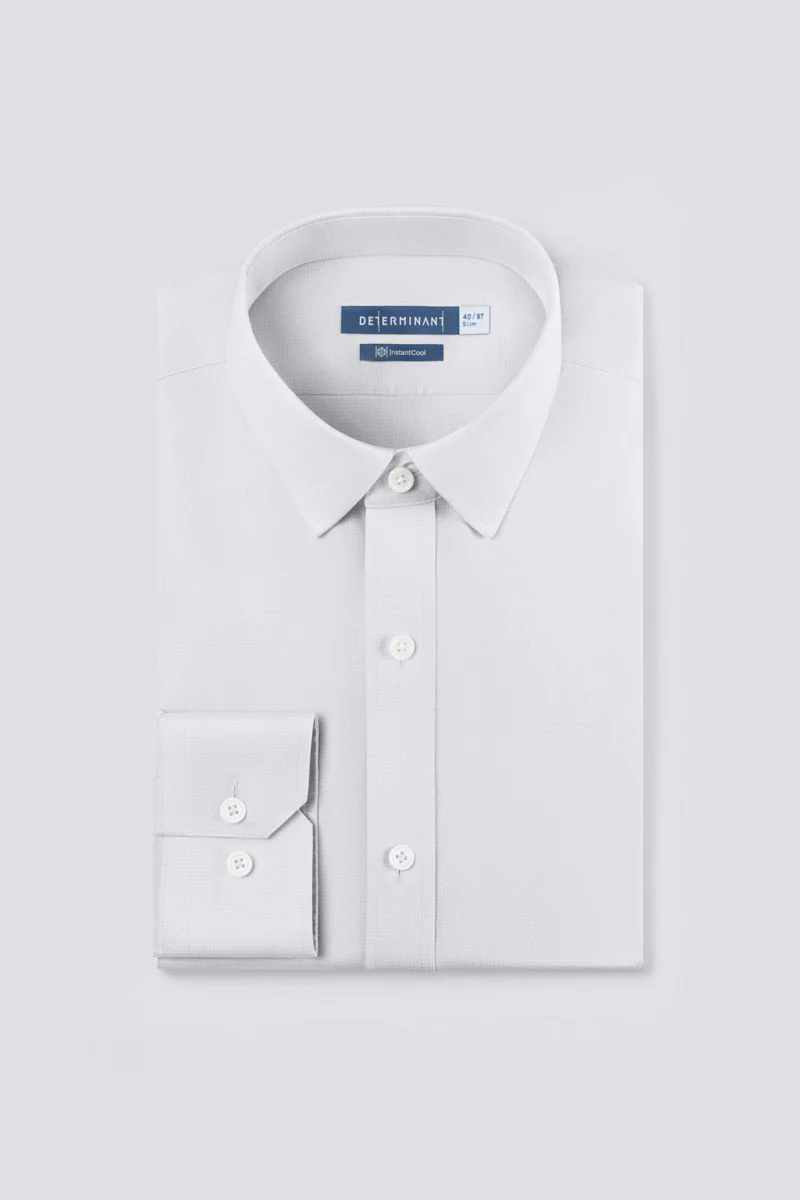 InstantCool Twill Dress Shirt | Pale Grey Semi Plain 19490N InstantCool Twill Dress Shirt | Pale Grey Semi Plain 19490N