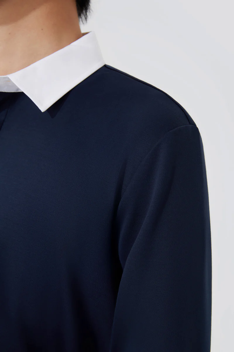 Regal Interlock Long Sleeve Rugby Shirt | Navy NNY096 Regal Interlock Long Sleeve Rugby Shirt | Navy NNY096