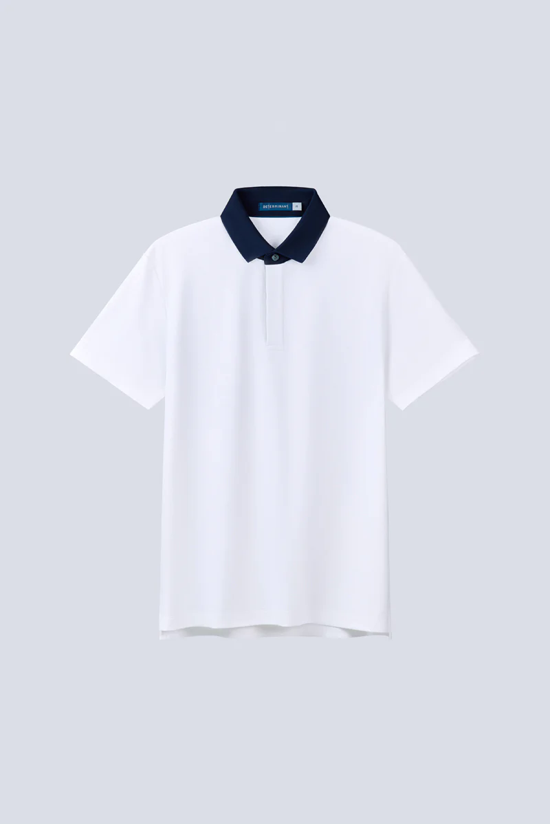 Pique Contrast Collar Polo | White WH001Z Pique Contrast Collar Polo | White WH001Z