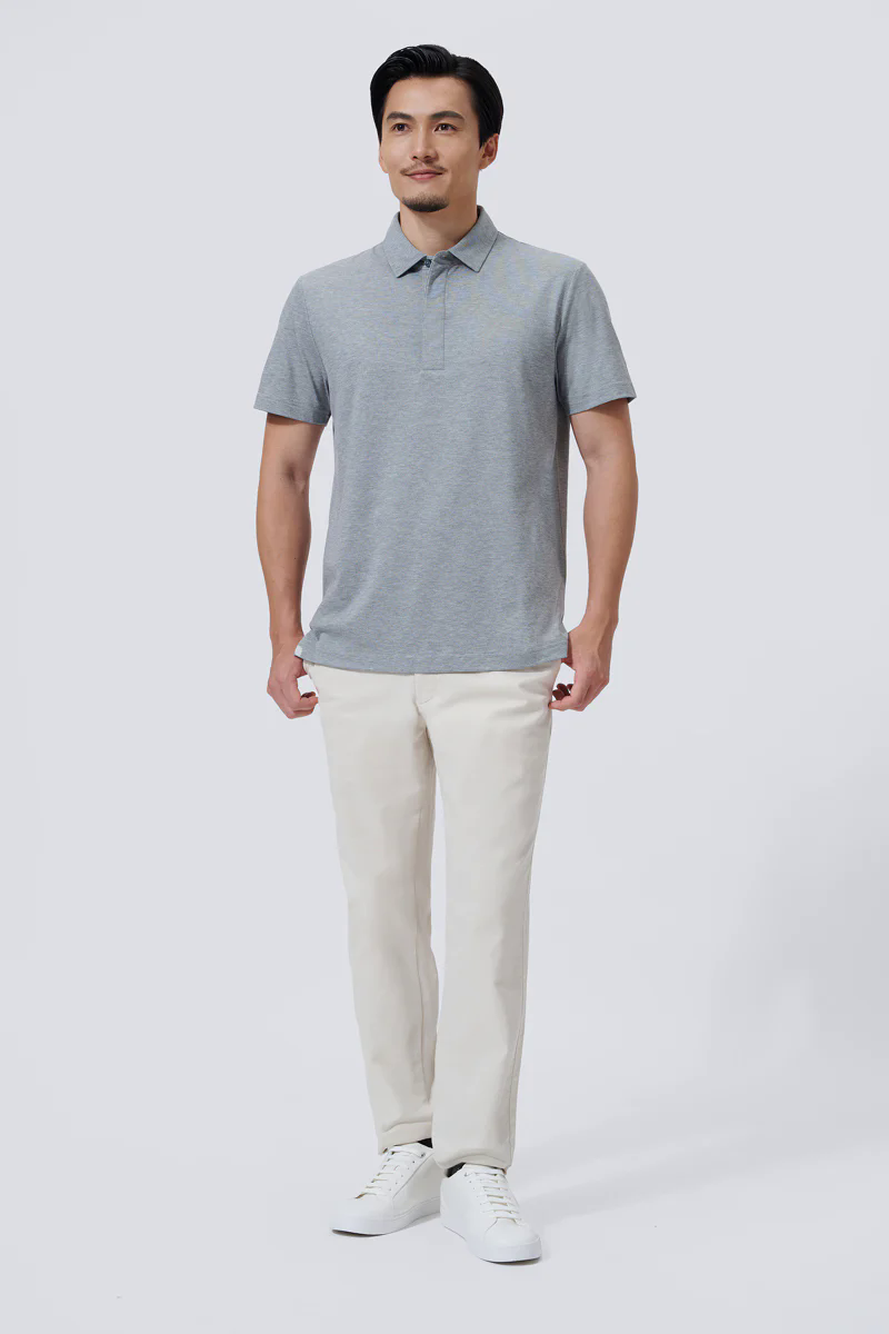 Supreme Cotton-Silk Pique Polo | Grey BC5028 Supreme Cotton-Silk Pique Polo | Grey BC5028