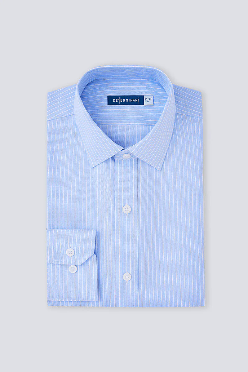 Wrinkle-Free Dobby Dress Shirt | Blue Stripes 8301NZ Wrinkle-Free Dobby Dress Shirt | Blue Stripes 8301NZ