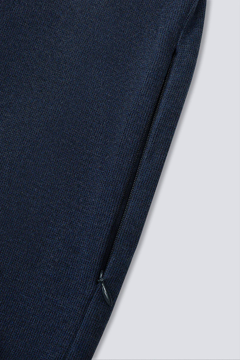 Merino-Blend Half Zip French Rib Sweater | Navy EB1244 Merino-Blend Half Zip French Rib Sweater | Navy EB1244