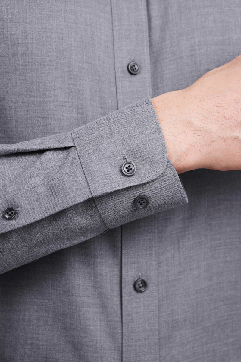 Supreme Cotton-Yak Twill Dress Shirt | Stone Grey 0372DK Supreme Cotton-Yak Twill Dress Shirt | Stone Grey 0372DK