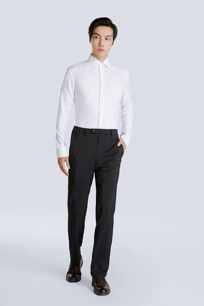 Wrinkle-Free Pinpoint Oxford Dress Shirt | Blue Stripes 9566DK Wrinkle-Free Pinpoint Oxford Dress Shirt | Blue Stripes 9566DK