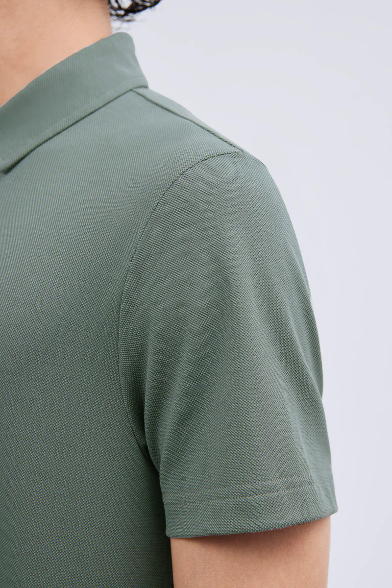 Waterless Dye Pique Polo | Olive GNYD01