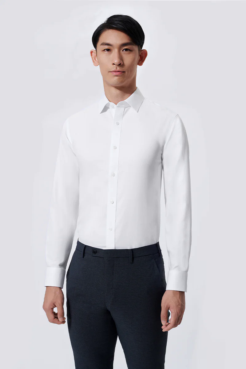 Dobby Dress Shirt | White WH001Z