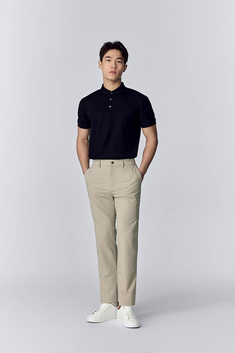 3-Button Pique Polo | Black BKFD01 3-Button Pique Polo | Black BKFD01