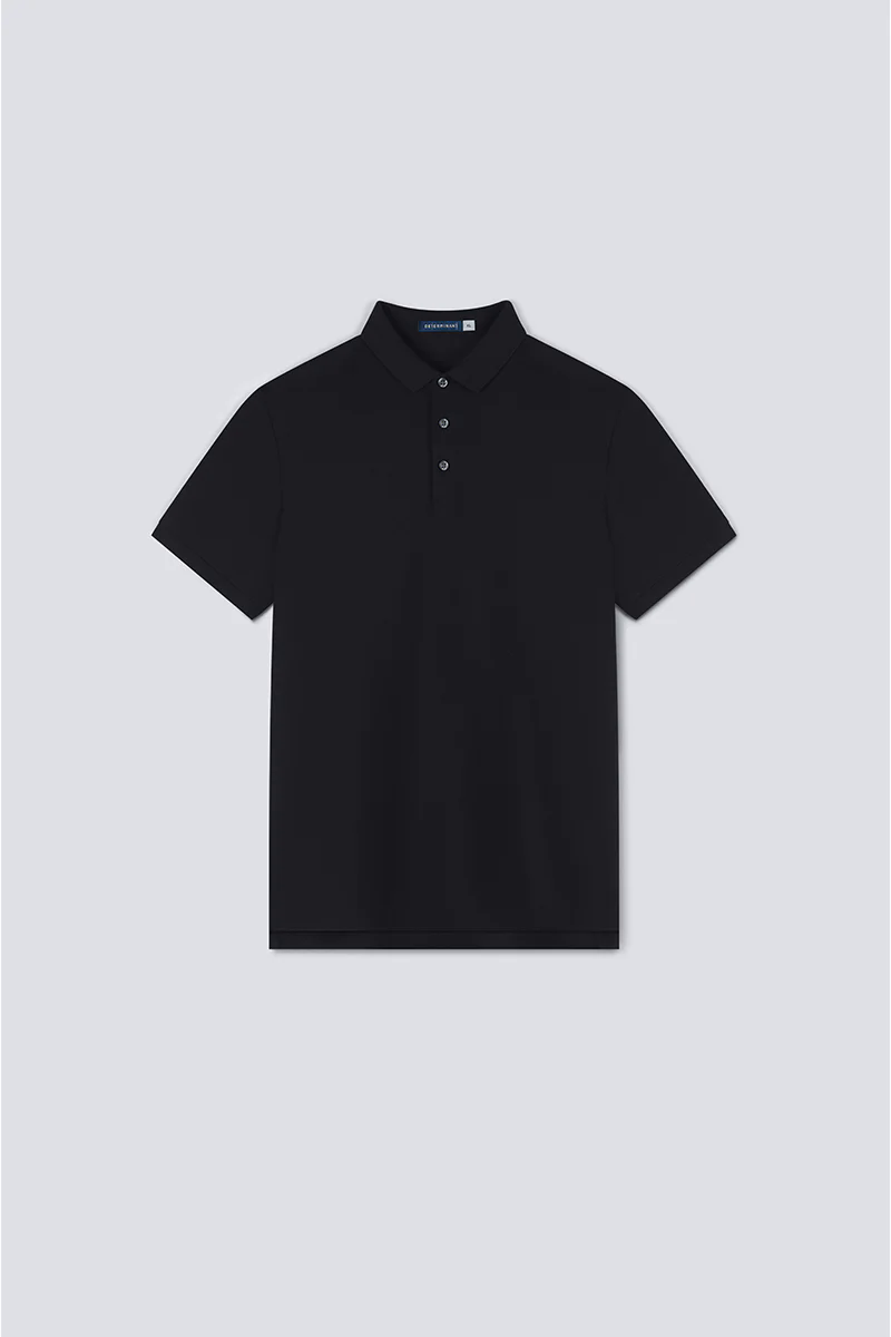 3-Button Pique Polo | Black BKFD01 3-Button Pique Polo | Black BKFD01