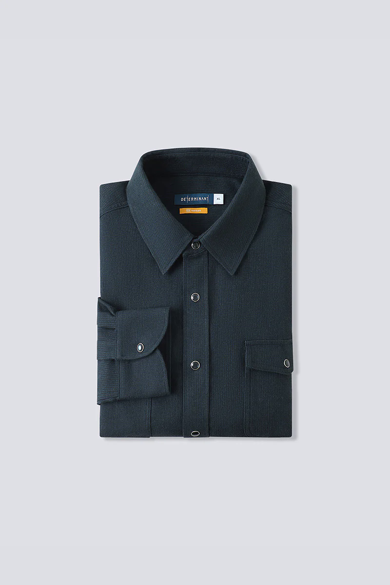 HeatGuard Casual Shirt Jacket | Navy Semi Plain 6099NZ HeatGuard Casual Shirt Jacket | Navy Semi Plain 6099NZ