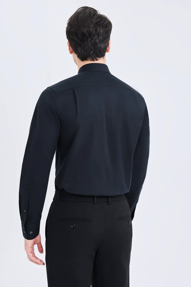 Supreme Cotton-Yak Twill Dress Shirt | Navy 0373DK Supreme Cotton-Yak Twill Dress Shirt | Navy 0373DK