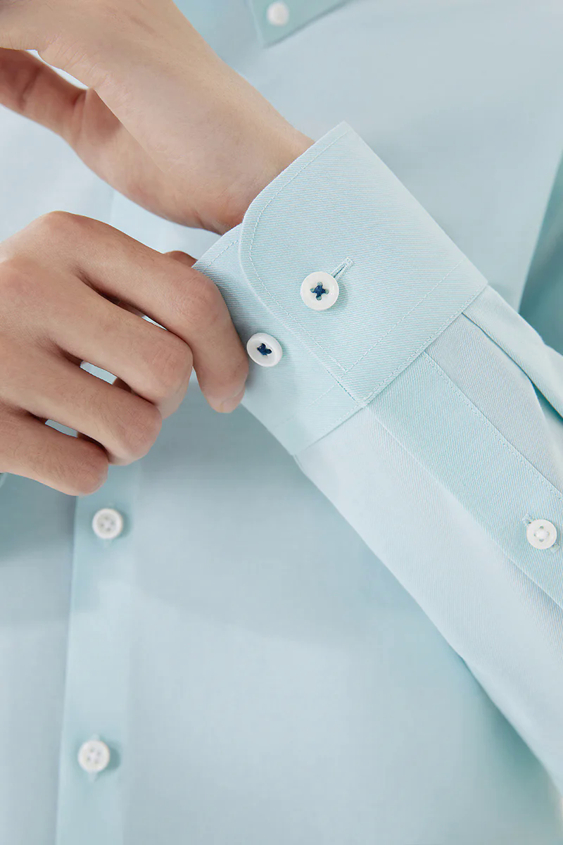 Twill Button-Down Smart Shirt | Mint 7560NZ Twill Button-Down Smart Shirt | Mint 7560NZ