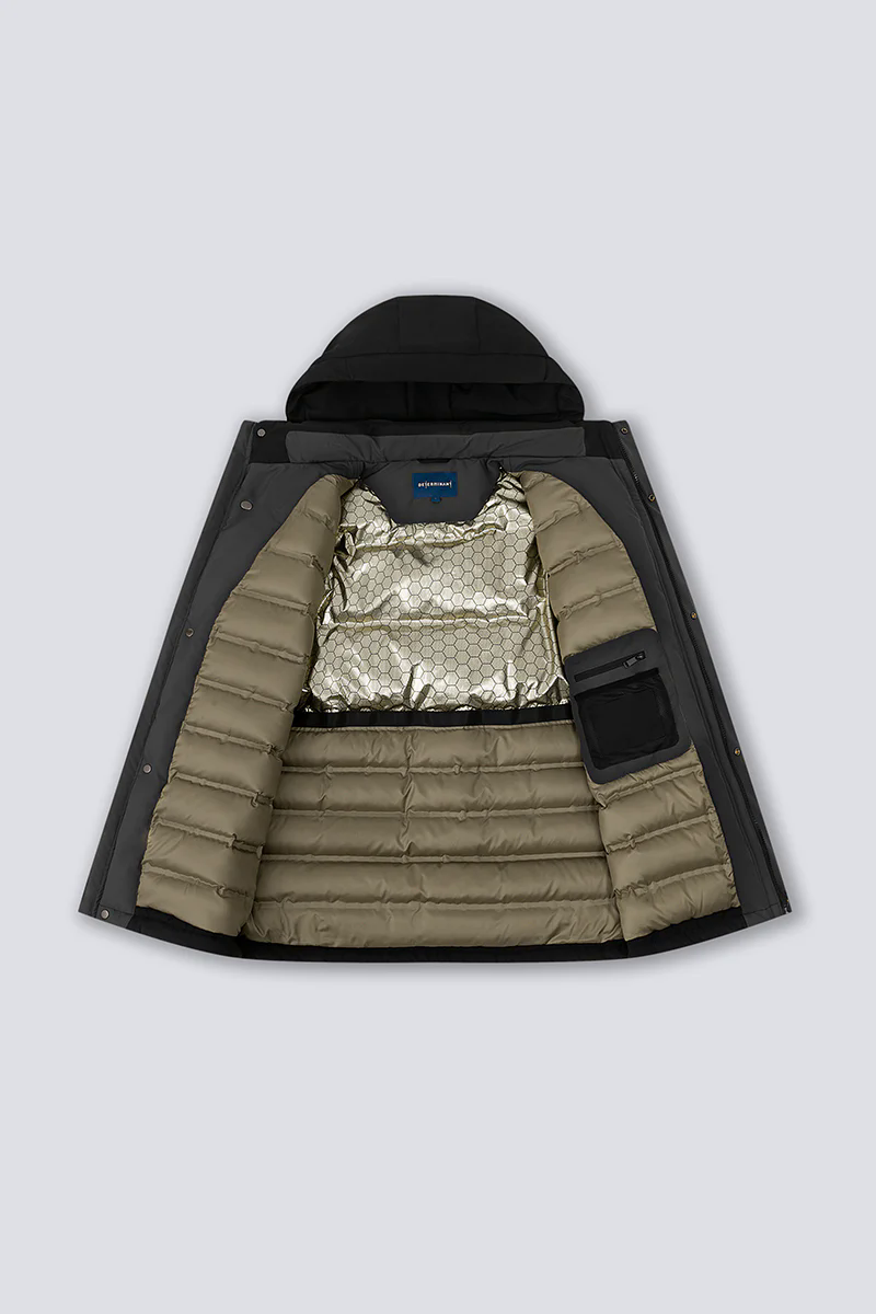 Graphene-Lined Down Parka Jacket | Black BKFD01 Graphene-Lined Down Parka Jacket | Black BKFD01
