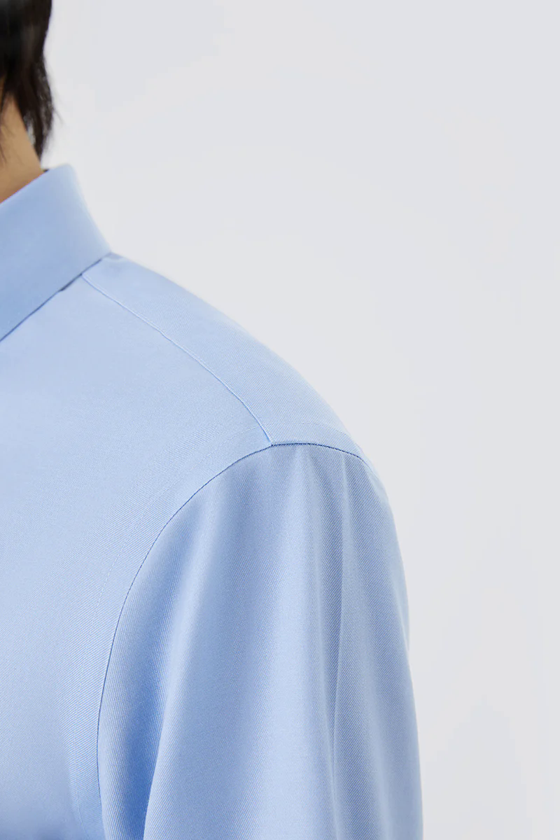 Twill Button-Down Smart Shirt | Light Blue 9773NZ Twill Button-Down Smart Shirt | Light Blue 9773NZ