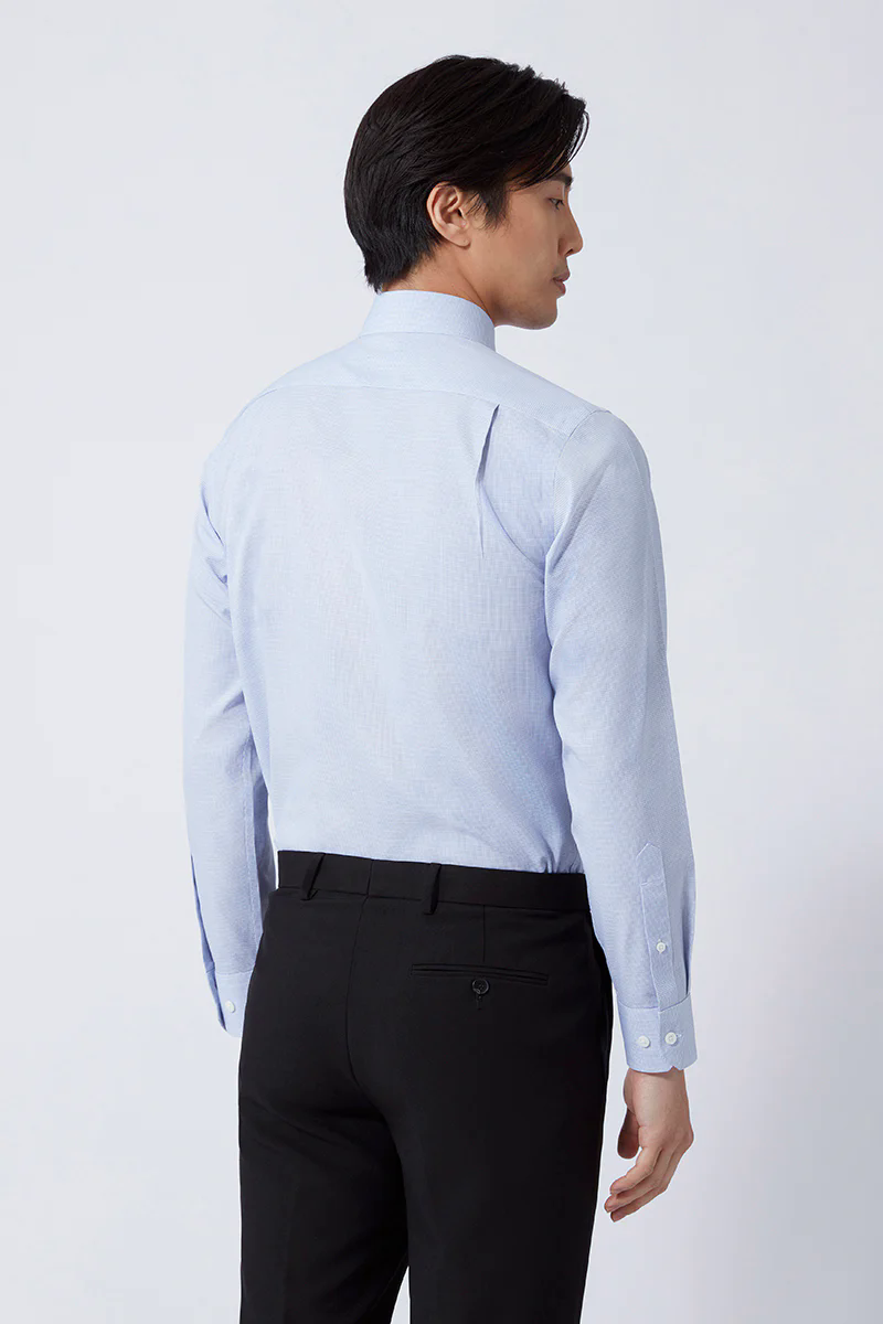 Wrinkle-Free Poplin Dress Shirt | Blue Check 16771N Wrinkle-Free Poplin Dress Shirt | Blue Check 16771N