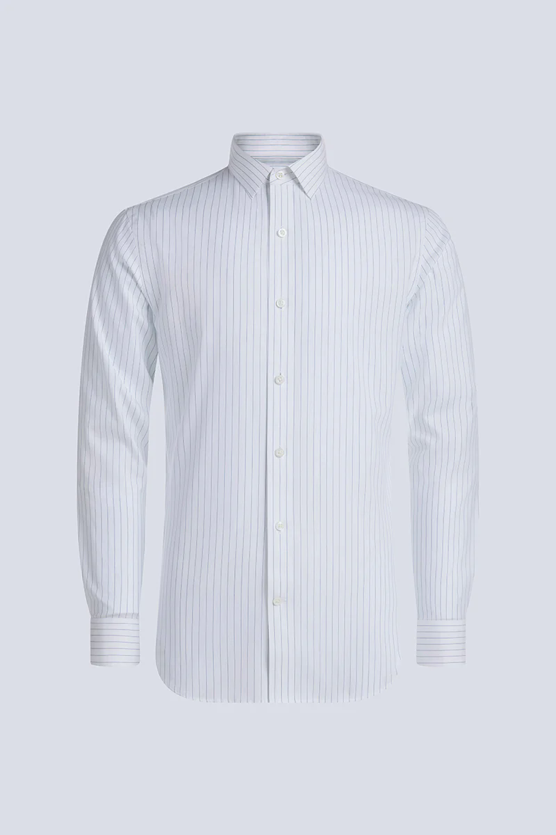 Wrinkle-Free Pinpoint Oxford Dress Shirt | Blue Stripes 9566DK Wrinkle-Free Pinpoint Oxford Dress Shirt | Blue Stripes 9566DK