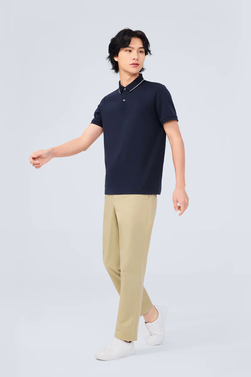 Super Soft Pique Tipped Polo | Navy NNY096 Super Soft Pique Tipped Polo | Navy NNY096