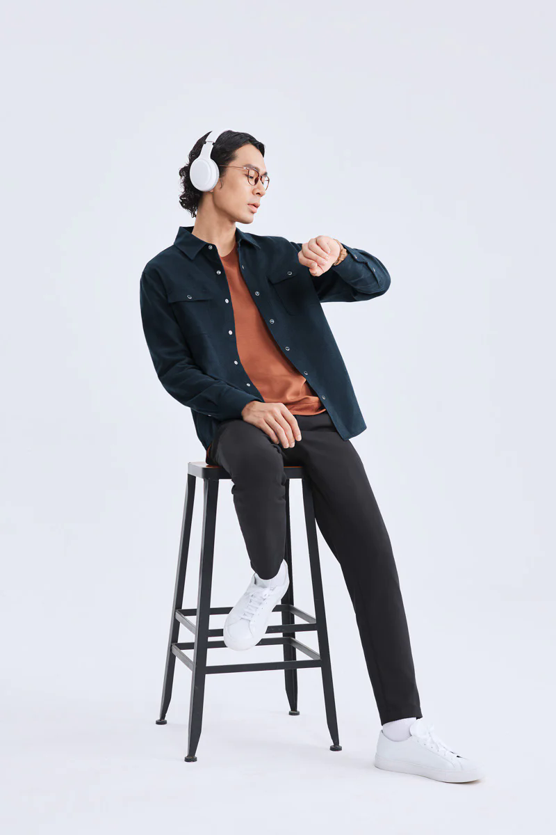 HeatGuard Casual Shirt Jacket | Navy Semi Plain 6099NZ HeatGuard Casual Shirt Jacket | Navy Semi Plain 6099NZ
