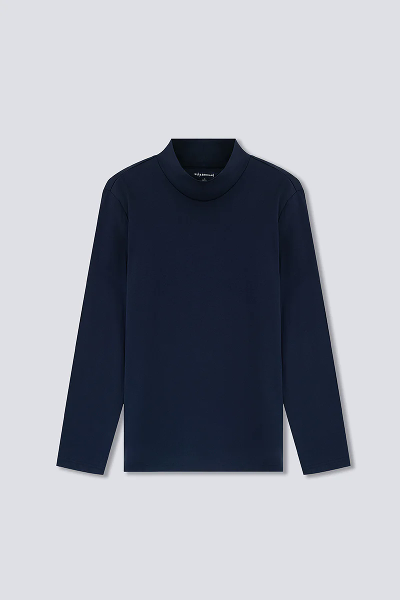HeatGuard Mock Neck Long Sleeve T-Shirt | Navy NNY096 HeatGuard Mock Neck Long Sleeve T-Shirt | Navy NNY096