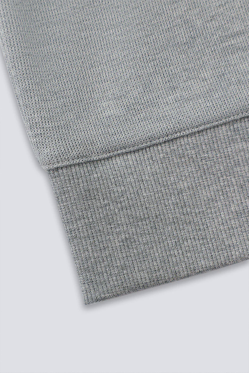 Merino-Blend French Rib Crew Neck Sweater | Grey EBC054 Merino-Blend French Rib Crew Neck Sweater | Grey EBC054