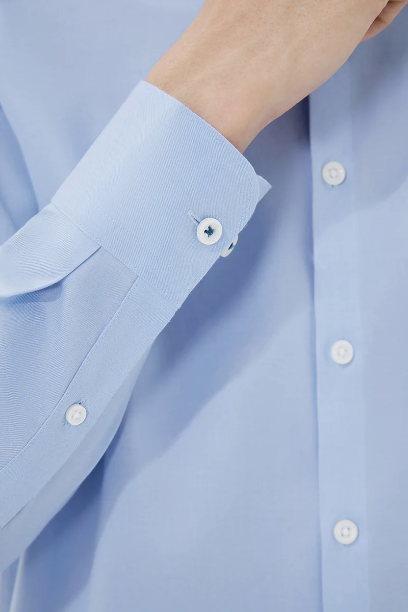 Twill Button-Down Smart Shirt | Light Blue 9773NZ Twill Button-Down Smart Shirt | Light Blue 9773NZ
