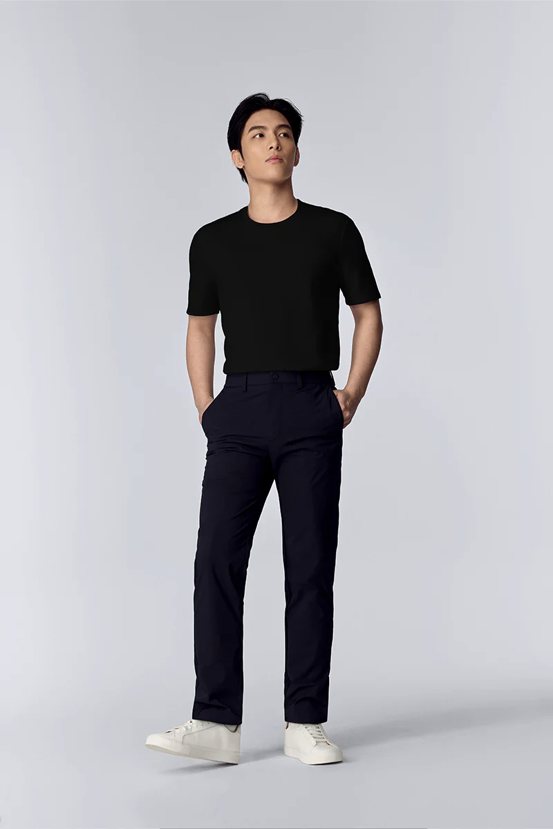Waffle Crew Neck T-Shirt | Black BKFD01 Waffle Crew Neck T-Shirt | Black BKFD01