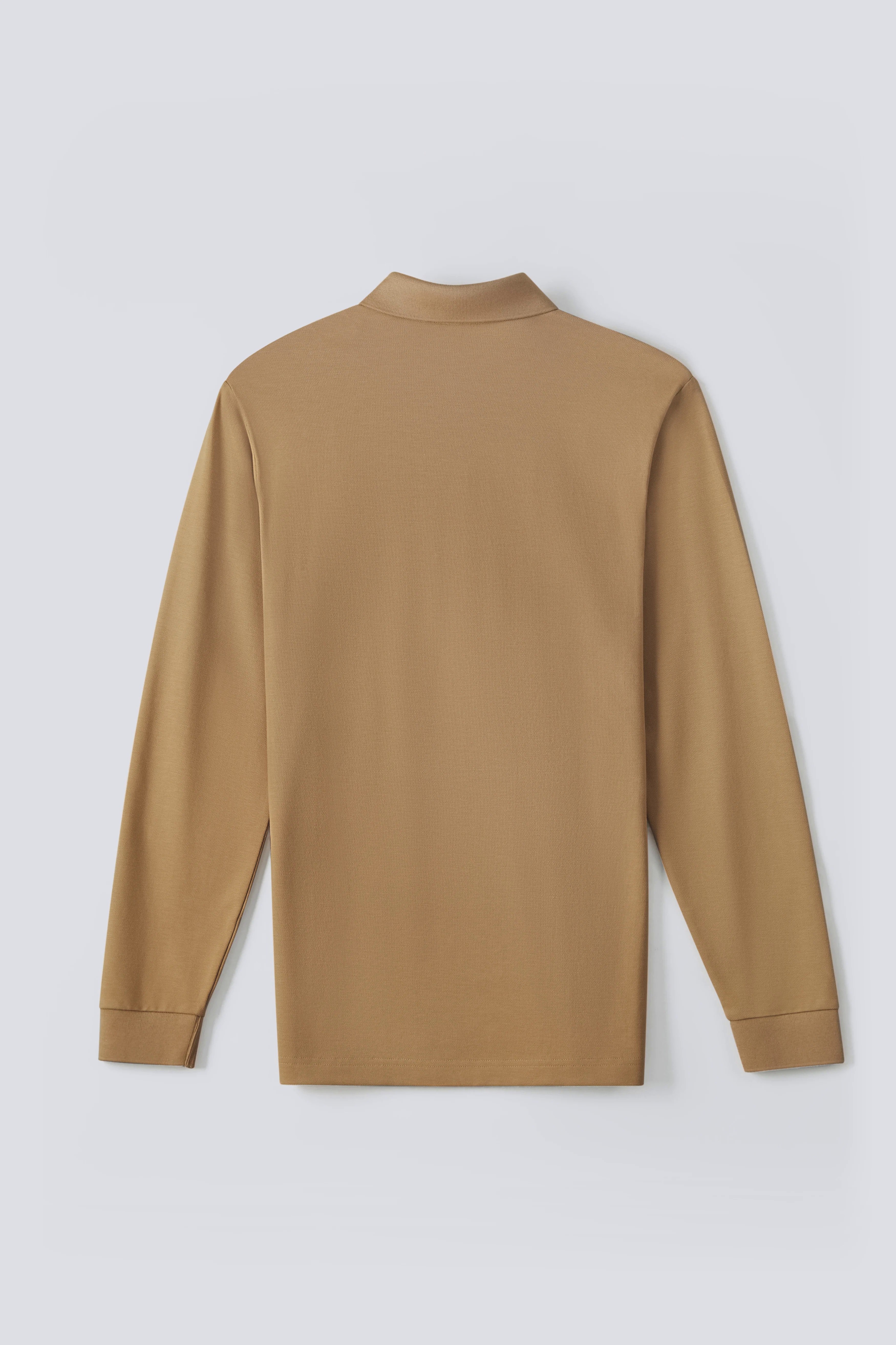 Pique Long Sleeve Polo | Khaki KE0178 Pique Long Sleeve Polo | Khaki KE0178